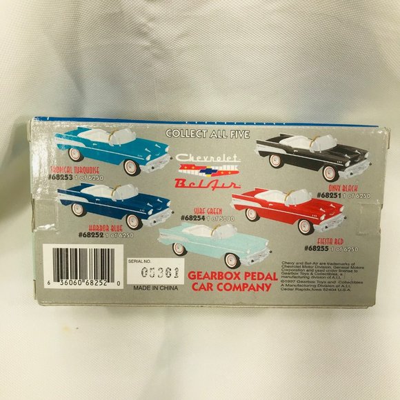 Gearbox 1997 Vintage 1957 Chevy Bel Air Convertible Serial #05361 Pedal Car New - Picture 3 of 10